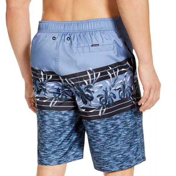 NWT Calvin Klein Floral-Print Board Shorts Swim L - Picture 2 of 11